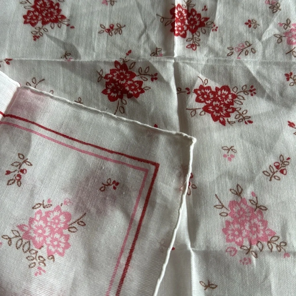 Vintage Christian Dior 100% cotton square Floral Scarf